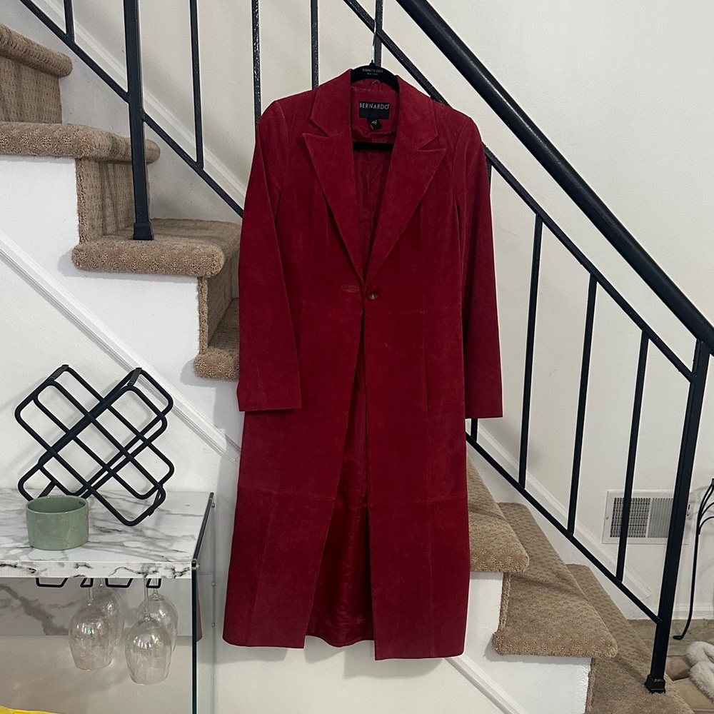 Leather red  Bernardo vintage coat